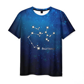 Мужская футболка 3D с принтом Стрелец в Курске, 100% полиэфир | прямой крой, круглый вырез горловины, длина до линии бедер | звезда | звезды | знак зодиака | космос | созвездие | стрелец