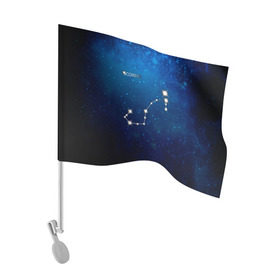 Флаг для автомобиля с принтом Скорпион в Курске, 100% полиэстер | Размер: 30*21 см | Тематика изображения на принте: скорпион