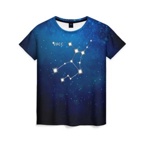 Женская футболка 3D с принтом Дева в Курске, 100% полиэфир ( синтетическое хлопкоподобное полотно) | прямой крой, круглый вырез горловины, длина до линии бедер | дева | звезда | звезды | знак зодиака | космос | созвездие