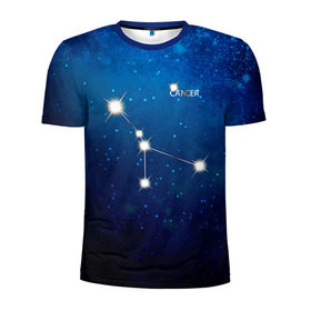 Мужская футболка 3D спортивная с принтом Рак в Курске, 100% полиэстер с улучшенными характеристиками | приталенный силуэт, круглая горловина, широкие плечи, сужается к линии бедра | звезда | звезды | знак зодиака | космос | рак | созвездие