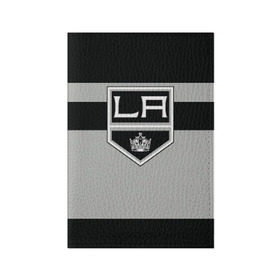 Обложка для паспорта матовая кожа с принтом Los Angeles Kings в Курске, натуральная матовая кожа | размер 19,3 х 13,7 см; прозрачные пластиковые крепления | Тематика изображения на принте: hockey | los angeles kings | nhl | нхл | спорт | хоккей