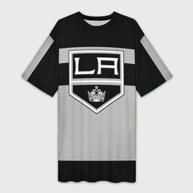 Платье-футболка 3D с принтом Los Angeles Kings в Курске,  |  | hockey | los angeles kings | nhl | нхл | спорт | хоккей