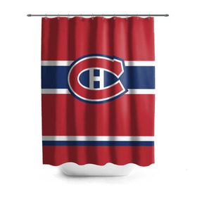 Штора 3D для ванной с принтом Montreal Canadiens в Курске, 100% полиэстер | плотность материала — 100 г/м2. Стандартный размер — 146 см х 180 см. По верхнему краю — пластиковые люверсы для креплений. В комплекте 10 пластиковых колец | hockey | montreal canadien | nhl | нхл | спорт | хоккей