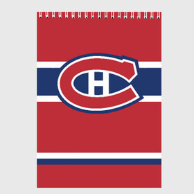 Скетчбук с принтом Montreal Canadiens в Курске, 100% бумага
 | 48 листов, плотность листов — 100 г/м2, плотность картонной обложки — 250 г/м2. Листы скреплены сверху удобной пружинной спиралью | hockey | montreal canadien | nhl | нхл | спорт | хоккей