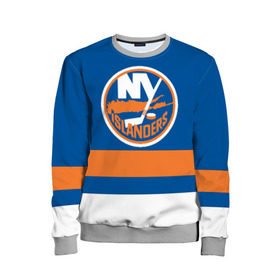 Детский свитшот 3D с принтом New York Islanders в Курске, 100% полиэстер | свободная посадка, прямой крой, мягкая тканевая резинка на рукавах и понизу свитшота | hockey | new york islander | nhl | нхл | спорт | хоккей