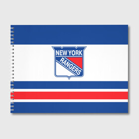 Альбом для рисования с принтом New York Rangers в Курске, 100% бумага
 | матовая бумага, плотность 200 мг. | hockey | new york rangers | nhl | нхл | спорт | хоккей