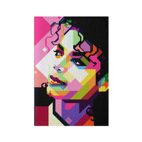 Обложка для паспорта матовая кожа с принтом Майкл Джексон в Курске, натуральная матовая кожа | размер 19,3 х 13,7 см; прозрачные пластиковые крепления | michael jackson | майкл джексон | поп арт | портрет