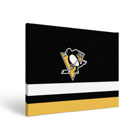 Холст прямоугольный с принтом Pittsburgh Penguins в Курске, 100% ПВХ |  | Тематика изображения на принте: hockey | nhl | pittsburgh penguins | нхл | хоккей