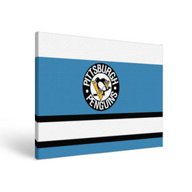 Холст прямоугольный с принтом Pittsburgh Penguins blue в Курске, 100% ПВХ |  | Тематика изображения на принте: hockey | nhl | pittsburgh penguins | нхл | хоккей