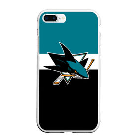 Чехол для iPhone 7Plus/8 Plus матовый с принтом San Jose Sharks в Курске, Силикон | Область печати: задняя сторона чехла, без боковых панелей | Тематика изображения на принте: hockey | nhl | san jose sharks | нхл | спорт | хоккей