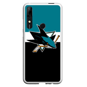 Чехол для Honor P Smart Z с принтом San Jose Sharks в Курске, Силикон | Область печати: задняя сторона чехла, без боковых панелей | Тематика изображения на принте: hockey | nhl | san jose sharks | нхл | спорт | хоккей