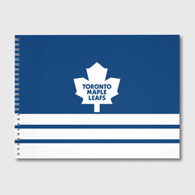 Альбом для рисования с принтом Toronto Maple Leafs в Курске, 100% бумага
 | матовая бумага, плотность 200 мг. | Тематика изображения на принте: hockey | nhl | toronto maple leafs | нхл | хоккей