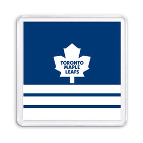 Магнит 55*55 с принтом Toronto Maple Leafs в Курске, Пластик | Размер: 65*65 мм; Размер печати: 55*55 мм | Тематика изображения на принте: hockey | nhl | toronto maple leafs | нхл | хоккей