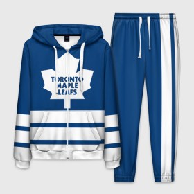 Мужской костюм 3D с принтом Toronto Maple Leafs в Курске, 100% полиэстер | Манжеты и пояс оформлены тканевой резинкой, двухслойный капюшон со шнурком для регулировки, карманы спереди | hockey | nhl | toronto maple leafs | нхл | хоккей