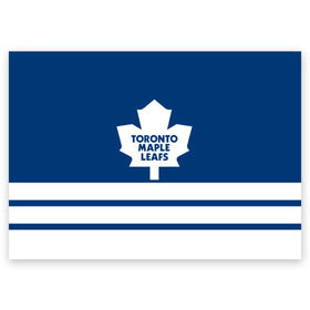 Поздравительная открытка с принтом Toronto Maple Leafs в Курске, 100% бумага | плотность бумаги 280 г/м2, матовая, на обратной стороне линовка и место для марки
 | Тематика изображения на принте: hockey | nhl | toronto maple leafs | нхл | хоккей