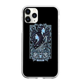 Чехол для iPhone 11 Pro Max матовый с принтом Близнецы в Курске, Силикон |  | gemini | арт | близнецы | гороскоп | знаки зодиака | череп