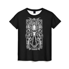 Женская футболка 3D с принтом Козерог в Курске, 100% полиэфир ( синтетическое хлопкоподобное полотно) | прямой крой, круглый вырез горловины, длина до линии бедер | capricorn | арт | гороскоп | знаки зодиака | козерог | череп