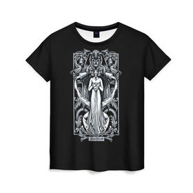 Женская футболка 3D с принтом Водолей в Курске, 100% полиэфир ( синтетическое хлопкоподобное полотно) | прямой крой, круглый вырез горловины, длина до линии бедер | aquarius | арт | водолей | гороскоп | знаки зодиака | череп