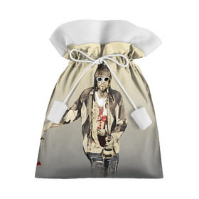 Подарочный 3D мешок с принтом Nirvana в Курске, 100% полиэстер | Размер: 29*39 см | cobain | curt | nirvana | rock | группа | кобейн | курт | нирвана | рок