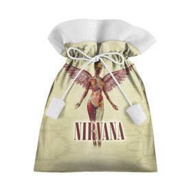 Подарочный 3D мешок с принтом Nirvana в Курске, 100% полиэстер | Размер: 29*39 см | cobain | curt | nirvana | rock | группа | кобейн | курт | нирвана | рок