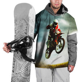 Накидка на куртку 3D с принтом Эндуро в Курске, 100% полиэстер |  | extreme | мото | мотокросс | мотоцикл | экстрим