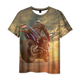 Мужская футболка 3D с принтом Мото в Курске, 100% полиэфир | прямой крой, круглый вырез горловины, длина до линии бедер | extreme | мото | мотокросс | мотоцикл | экстрим