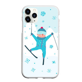 Чехол для iPhone 11 Pro матовый с принтом Лыжник в Курске, Силикон |  | extreme | ski | skiing | горнолыжное | горные лыжи | лыжник | фристайл | экстрим