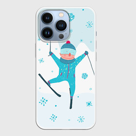 Чехол для iPhone 13 Pro с принтом Лыжник в Курске,  |  | extreme | ski | skiing | горнолыжное | горные лыжи | лыжник | фристайл | экстрим