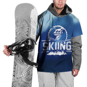 Накидка на куртку 3D с принтом Лыжный спорт в Курске, 100% полиэстер |  | extreme | ski | skiing | горнолыжное | горные лыжи | лыжник | фристайл | экстрим