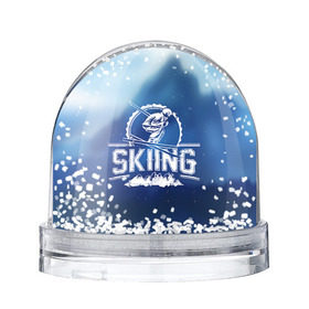 Водяной шар с принтом Лыжный спорт в Курске, Пластик | Изображение внутри шара печатается на глянцевой фотобумаге с двух сторон | extreme | ski | skiing | горнолыжное | горные лыжи | лыжник | фристайл | экстрим