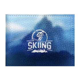 Обложка для студенческого билета с принтом Лыжный спорт в Курске, натуральная кожа | Размер: 11*8 см; Печать на всей внешней стороне | extreme | ski | skiing | горнолыжное | горные лыжи | лыжник | фристайл | экстрим