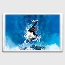 Магнит 45*70 с принтом Экстрим в Курске, Пластик | Размер: 78*52 мм; Размер печати: 70*45 | extreme | snowboard | сноуборд | сноубордист | спорт | экстрим