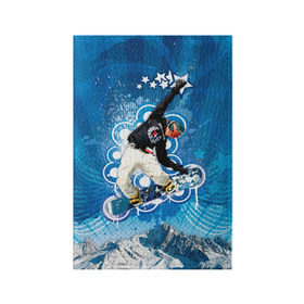 Обложка для паспорта матовая кожа с принтом Экстрим в Курске, натуральная матовая кожа | размер 19,3 х 13,7 см; прозрачные пластиковые крепления | Тематика изображения на принте: extreme | snowboard | сноуборд | сноубордист | спорт | экстрим