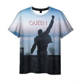 Мужская футболка 3D с принтом Queen в Курске, 100% полиэфир | прямой крой, круглый вырез горловины, длина до линии бедер | freddie | heavy | mercury | metal | queen | rock | квин | куин | меркури | меркюри | метал | рок | фредди меркьюри | фреди | хэви