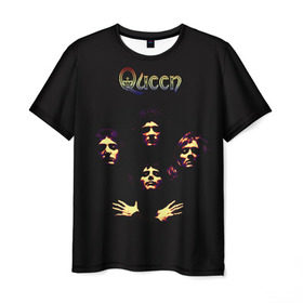 Мужская футболка 3D с принтом Queen в Курске, 100% полиэфир | прямой крой, круглый вырез горловины, длина до линии бедер | Тематика изображения на принте: freddie | heavy | mercury | metal | queen | rock | квин | куин | меркури | меркюри | метал | рок | фредди меркьюри | фреди | хэви