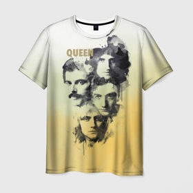 Мужская футболка 3D с принтом Queen группа в Курске, 100% полиэфир | прямой крой, круглый вырез горловины, длина до линии бедер | freddie | heavy | mercury | metal | queen | rock | квин | куин | меркури | меркюри | метал | рок | фредди меркьюри | фреди | хэви