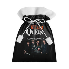 Подарочный 3D мешок с принтом Killer Queen в Курске, 100% полиэстер | Размер: 29*39 см | freddie | heavy | mercury | metal | queen | rock | квин | куин | меркури | меркюри | метал | рок | фредди меркьюри | фреди | хэви