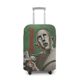 Чехол для чемодана 3D с принтом Queen в Курске, 86% полиэфир, 14% спандекс | двустороннее нанесение принта, прорези для ручек и колес | freddie | heavy | mercury | metal | queen | rock | квин | куин | меркури | меркюри | метал | рок | фредди меркьюри | фреди | хэви