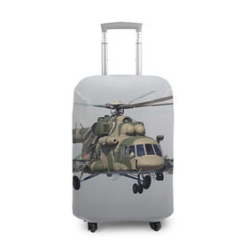 Чехол для чемодана 3D с принтом МИ 8 в Курске, 86% полиэфир, 14% спандекс | двустороннее нанесение принта, прорези для ручек и колес | авиация | армия | ввс | вертолет | военная техника | ми 8 | ударный