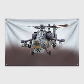 Флаг-баннер с принтом МИ 28 в Курске, 100% полиэстер | размер 67 х 109 см, плотность ткани — 95 г/м2; по краям флага есть четыре люверса для крепления | авиация | армия | боевой | ввс | вертолет | военная техника | ми 28 | ночной охотник | ударный
