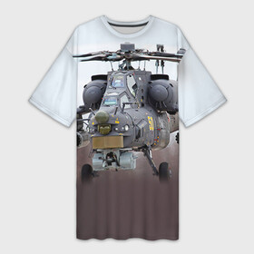 Платье-футболка 3D с принтом МИ 28 в Курске,  |  | Тематика изображения на принте: авиация | армия | боевой | ввс | вертолет | военная техника | ми 28 | ночной охотник | ударный