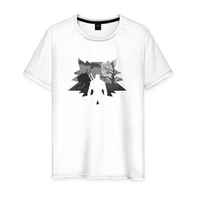 Мужская футболка хлопок с принтом The Witcher в Курске, 100% хлопок | прямой крой, круглый вырез горловины, длина до линии бедер, слегка спущенное плечо. | ведьмак