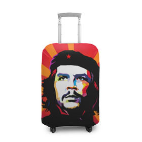 Чехол для чемодана 3D с принтом Че Гевара в Курске, 86% полиэфир, 14% спандекс | двустороннее нанесение принта, прорези для ручек и колес | куба | поп арт | революционер | чегевара