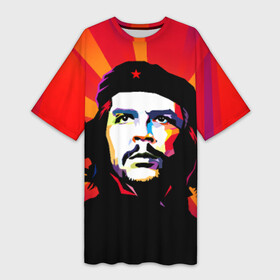 Платье-футболка 3D с принтом Че Гевара в Курске,  |  | куба | поп арт | революционер | чегевара