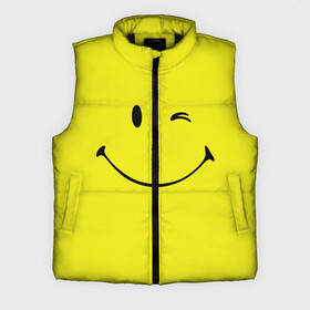 Мужской жилет утепленный 3D с принтом Смайл в Курске,  |  | emoji | smile | жёлтый | смайл | смайлик | улыбка | эмодзи | эмоции