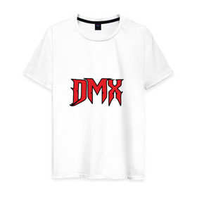 Мужская футболка хлопок с принтом DMX в Курске, 100% хлопок | прямой крой, круглый вырез горловины, длина до линии бедер, слегка спущенное плечо. | Тематика изображения на принте: dmx | dmxrap | рэп