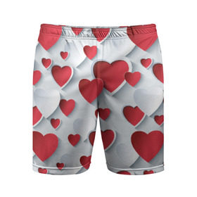 Мужские шорты 3D спортивные с принтом Сердца в Курске,  |  | день святого валентина | любовь | сердца