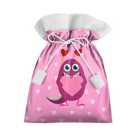 Подарочный 3D мешок с принтом Чудик с сердцем в Курске, 100% полиэстер | Размер: 29*39 см | 14 февраля | love | валентин | влюбленные | любовь | сердечко | сердце | чудик