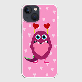 Чехол для iPhone 13 mini с принтом Чудик с сердцем в Курске,  |  | 14 февраля | love | валентин | влюбленные | любовь | сердечко | сердце | чудик