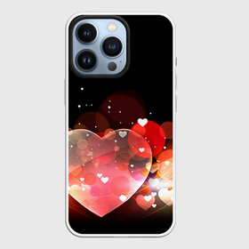 Чехол для iPhone 13 Pro с принтом Сердца в Курске,  |  | Тематика изображения на принте: 14 февраля | love | валентин | влюбленные | любовь | сердечко | сердце